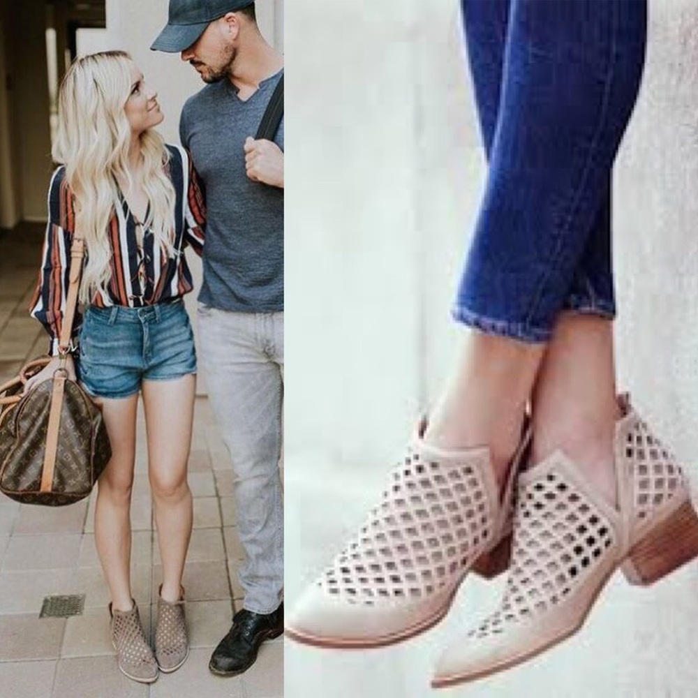 Jeffery Campbell Taggart Open Weave Booties 8.5